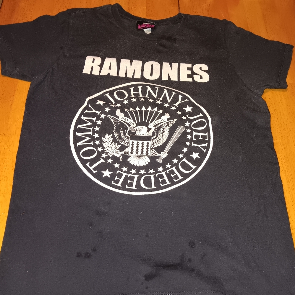 Vintage Y2K Ramones Black Graphic Presidential Seal T-Shirt Mens L
